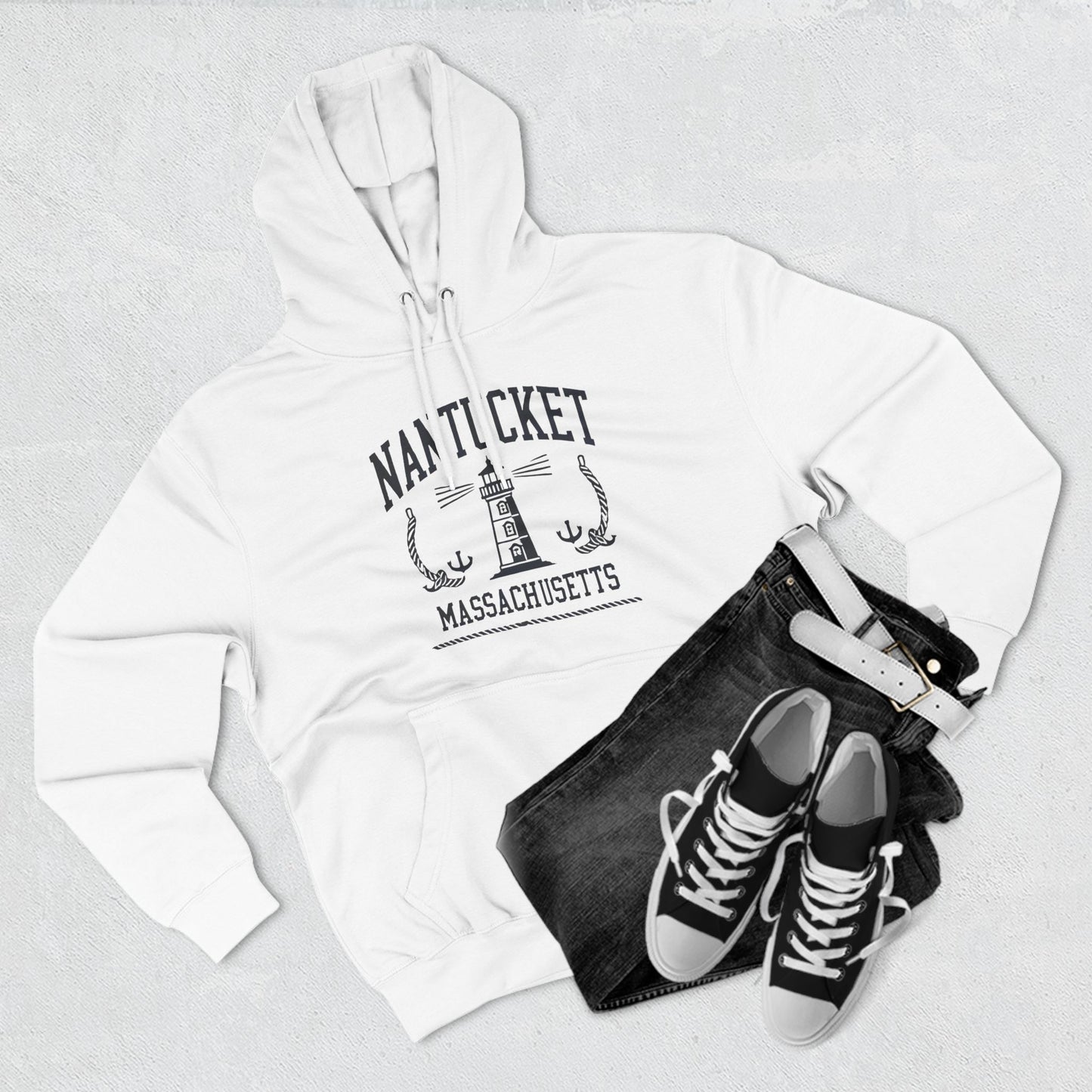 Nantucket Massachusetts Graphic Sweatshirt Coastal-Inspired Pullover