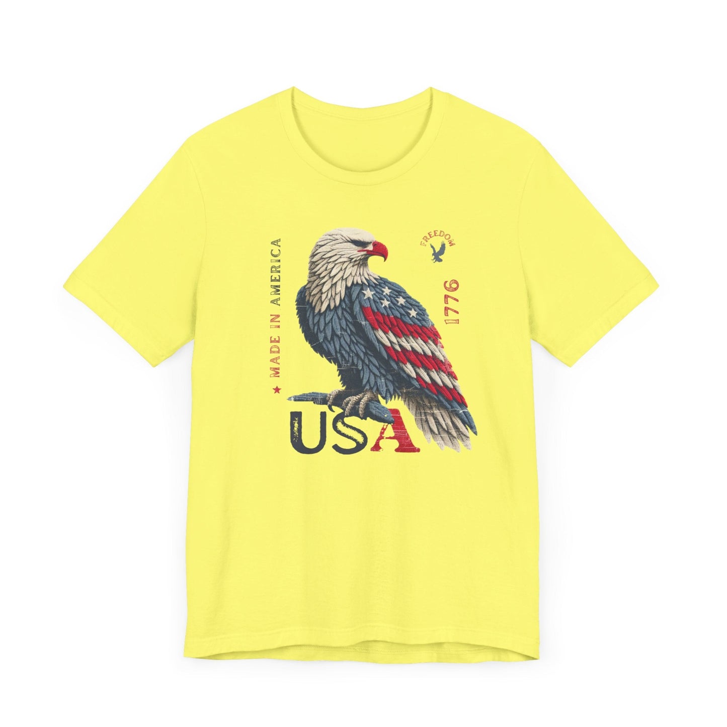 PATRIOTIC USA Made in America 1776 Unisex Jersey Short Sleeve Tee 4th of July, Labor Day, Memorial Day