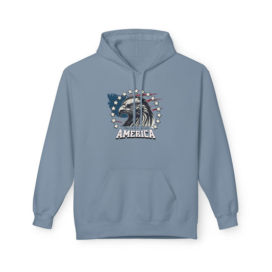 United States of America Patriotic Eagle  Bold USA Flag and Eagle Hoodie