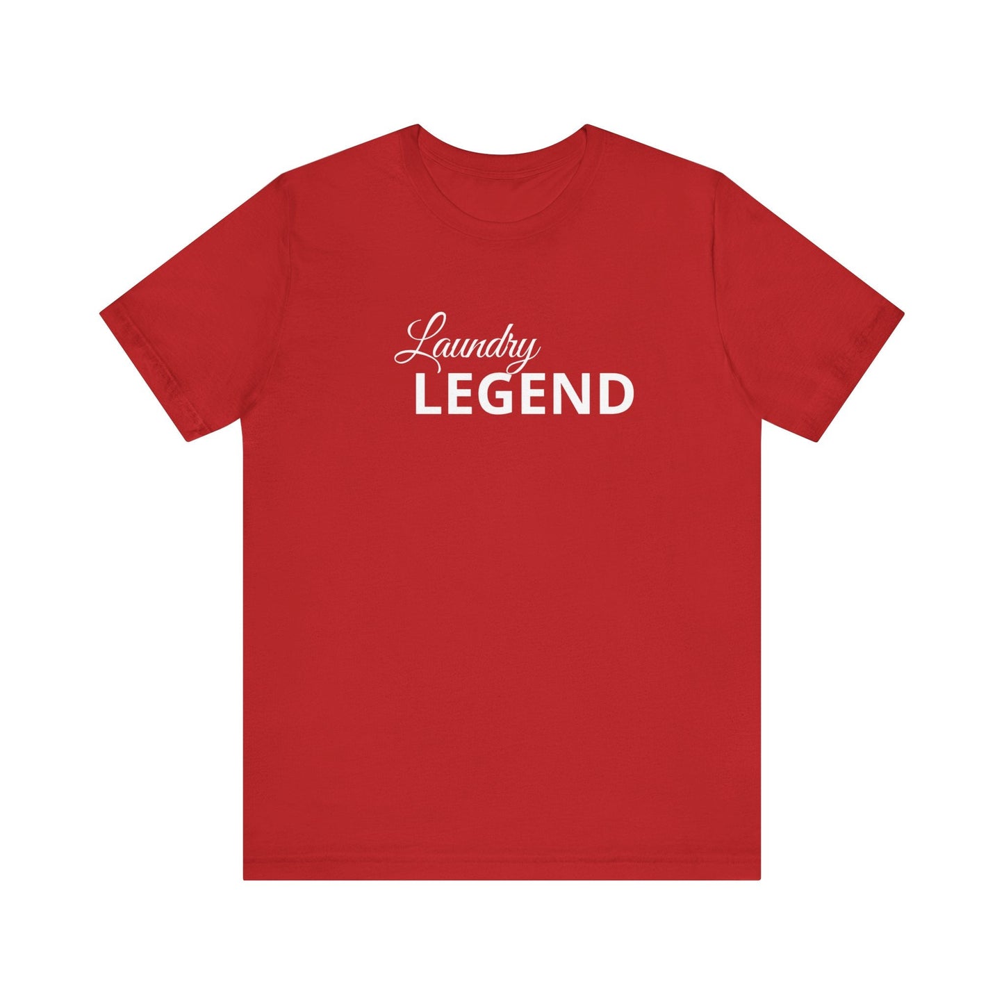 Laundry Legend Unisex Tee – Conquer the Fold in Style! Short Sleeve Cotton Crewneck Great Gift Idea a Little Humor Added to The Day