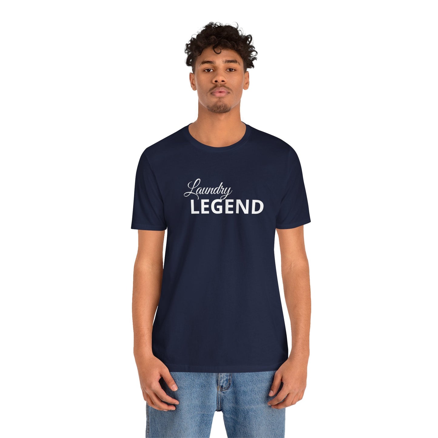 Laundry Legend Unisex Tee – Conquer the Fold in Style! Short Sleeve Cotton Crewneck Great Gift Idea a Little Humor Added to The Day