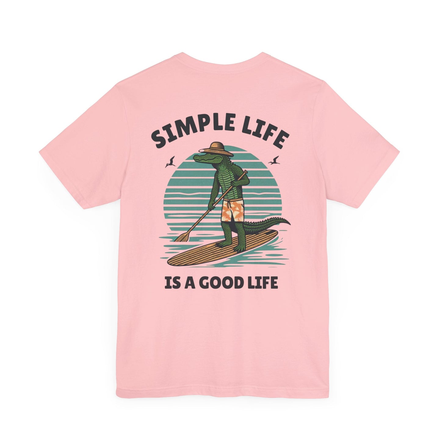 Livin the Simple Life Alligator Graphic Tee Vacation Shirt Beach Vibes Destination Shirt Great Gift Idea