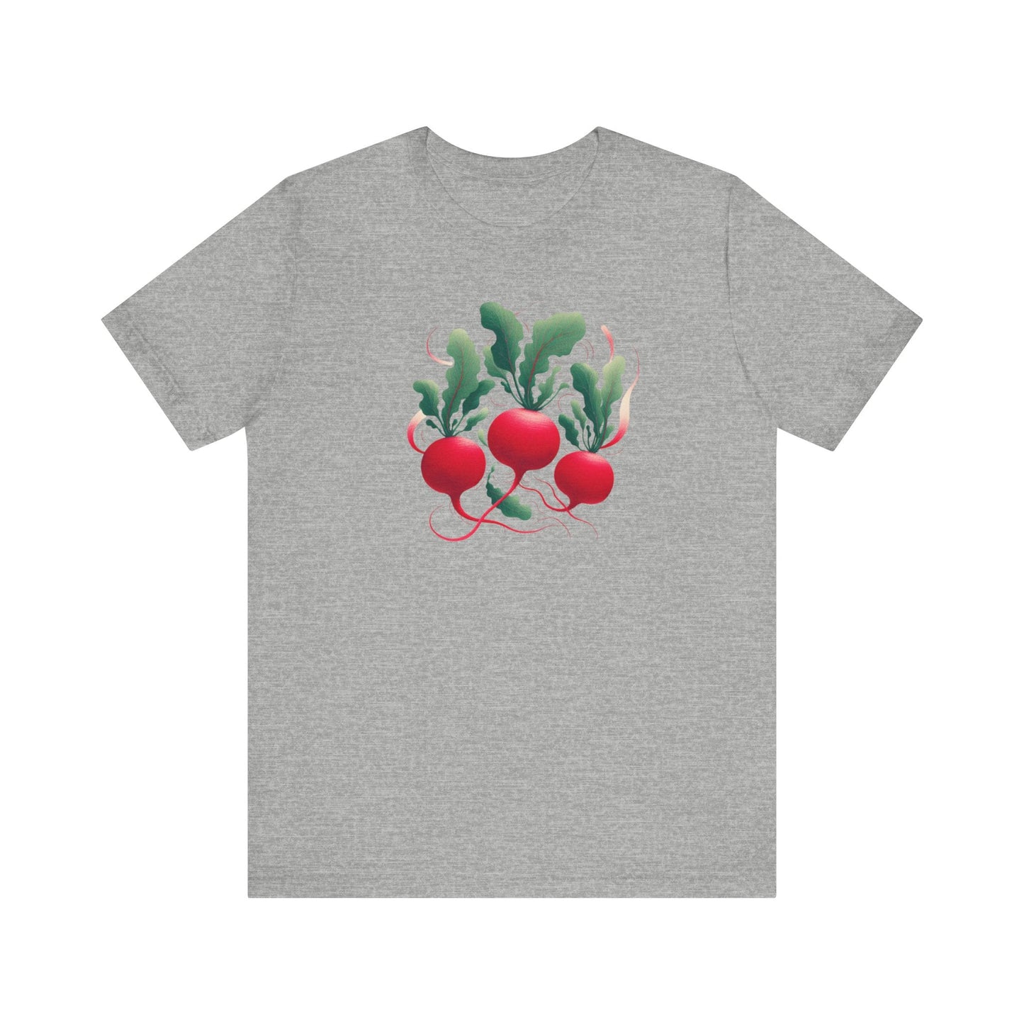 Radish Graphic Tee, Vegetable Screen Print Shirt, Clothing Foodie Gift Graphic Tshirt