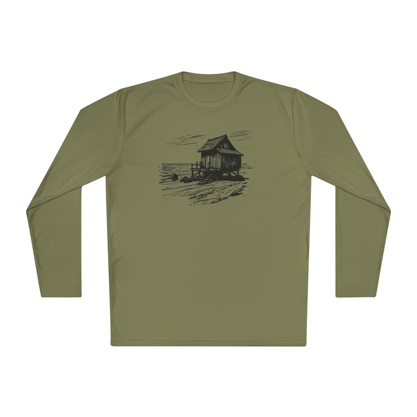 Island Hut Minimalist Long Sleeve UV Protection Shirt  Tropical Vibes Unisex Tee