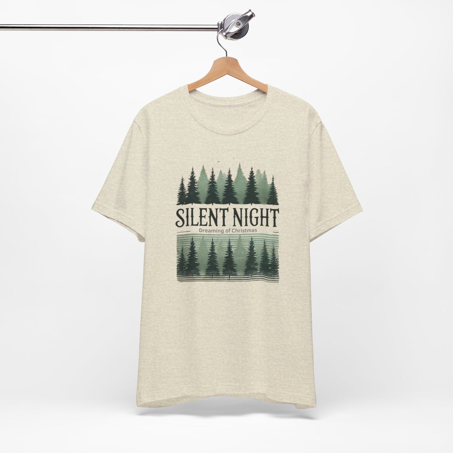 Silent Night Dreaming of Christmas Graphic T-Shirt | Unisex Jersey Short Sleeve Tee