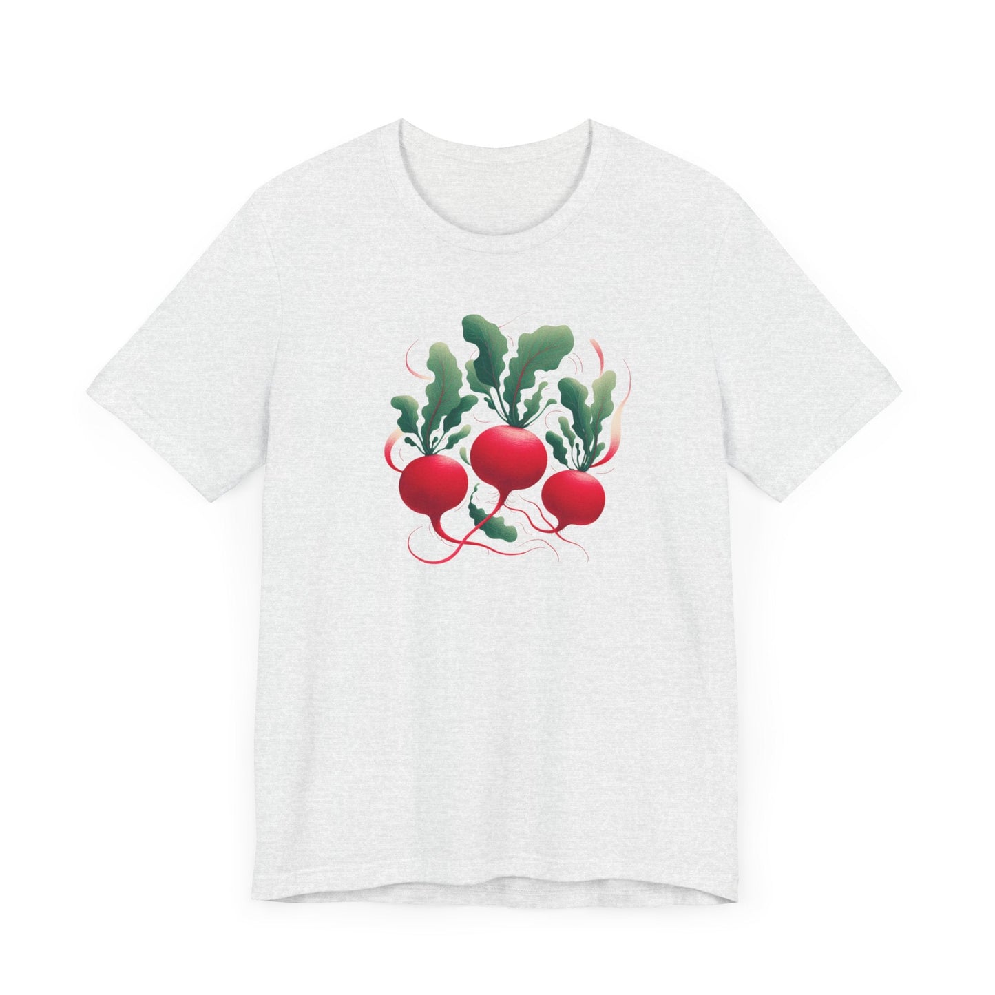 Radish Graphic Tee, Vegetable Screen Print Shirt, Clothing Foodie Gift Graphic Tshirt