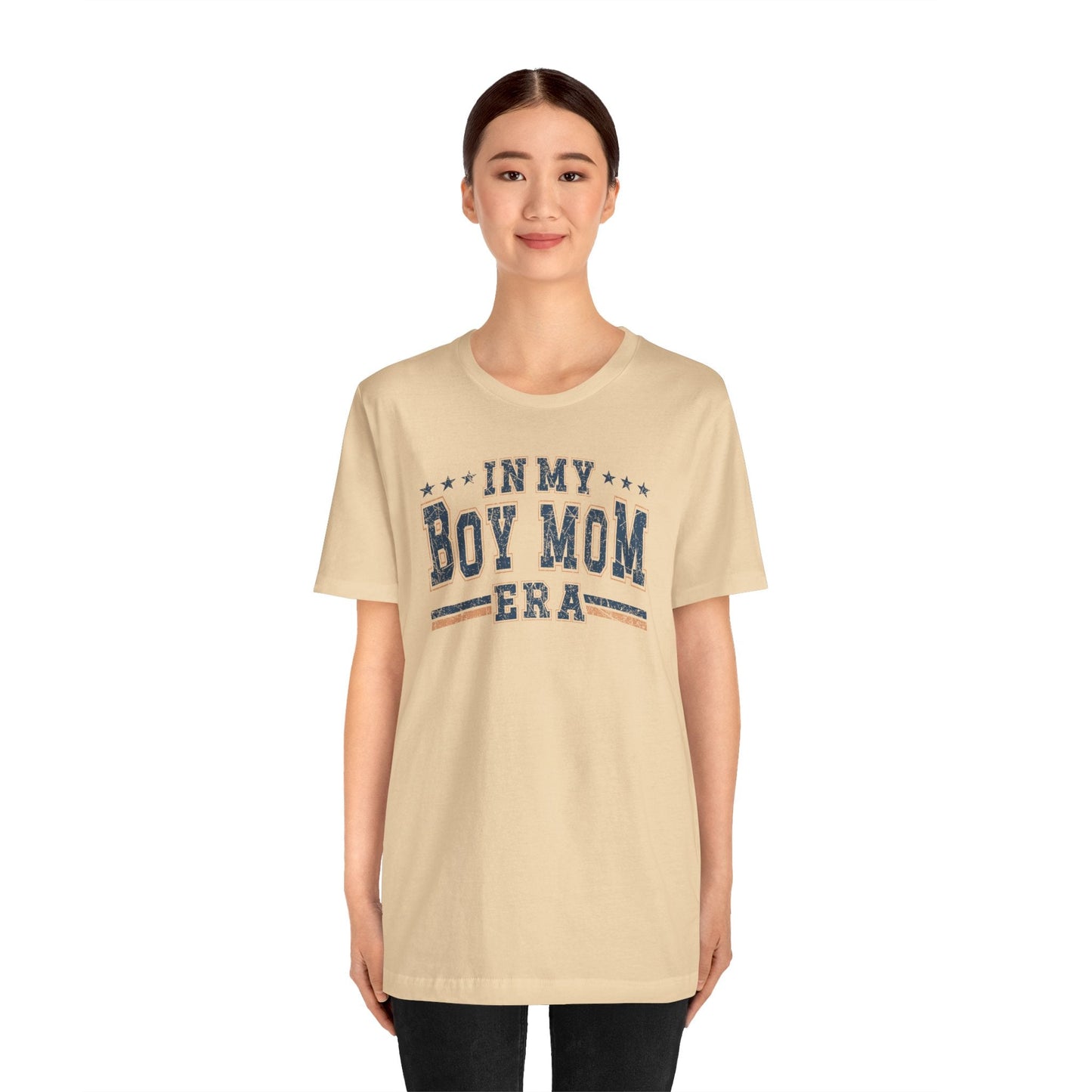 In My Boy Mom Era Tee – Comfortable & Stylish Womens Short Sleeve Crewneck Cotton T-Shirt Mom Gift, Mothers Day Gift