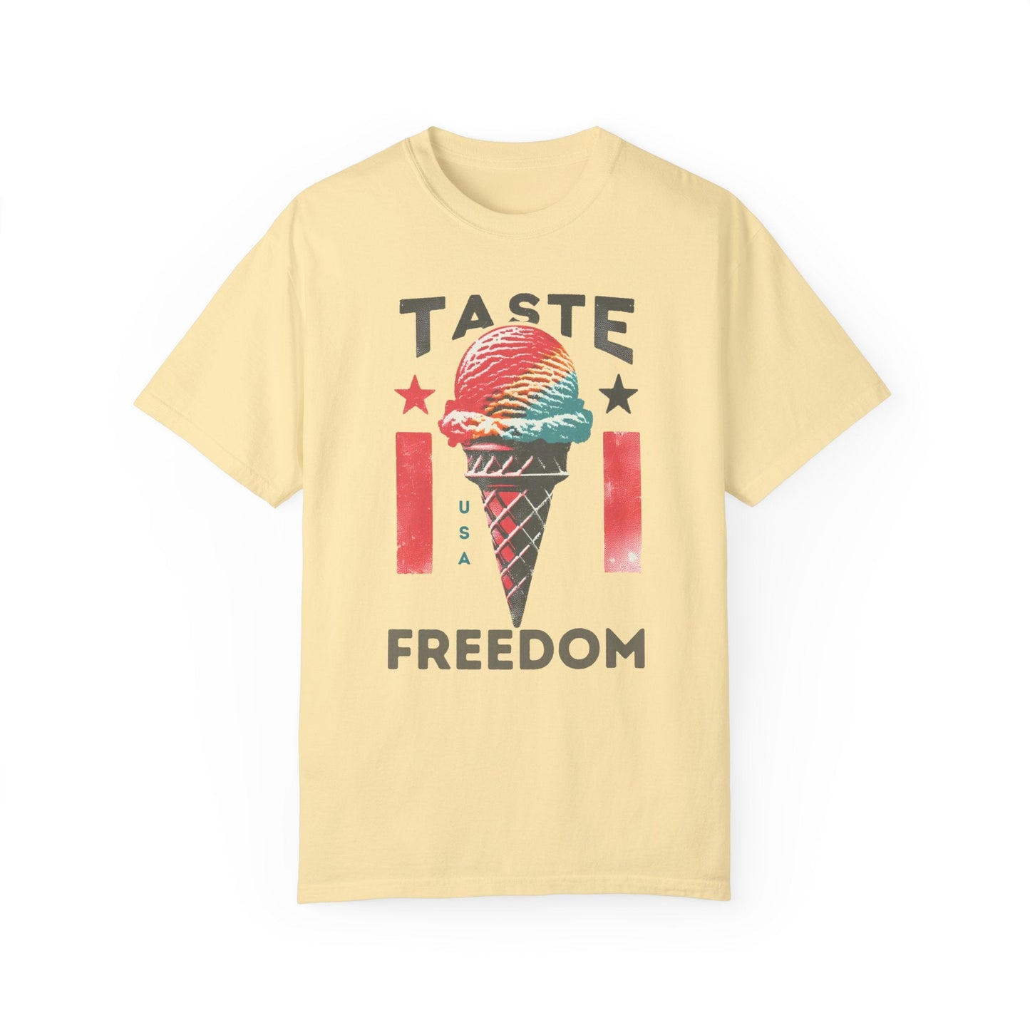 Patriotic Ice Cream Cone Tee - Show Your Spirit with Comfort Colors 1717 4th of July, Labor Day, Memorial Day