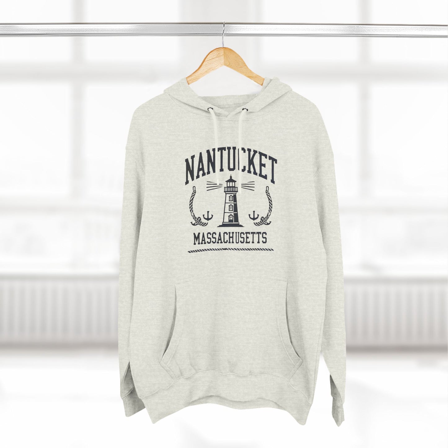 Nantucket Massachusetts Graphic Sweatshirt Coastal-Inspired Pullover