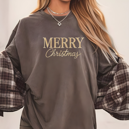 Merry Christmas Holiday Tshirt Comfort Colors Unisex Garment-Dyed T-shirt Great Gift Idea