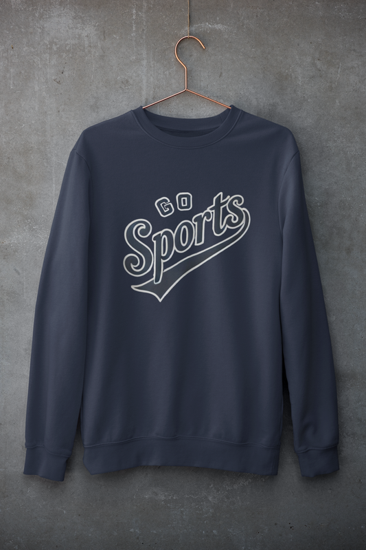 Go Sports Retro Graphic Crewneck Sweatshirt | Unisex Vintage-Inspired Pullover Go Sports Shirt - Go Sport Sweater - Retro Sport Shirt