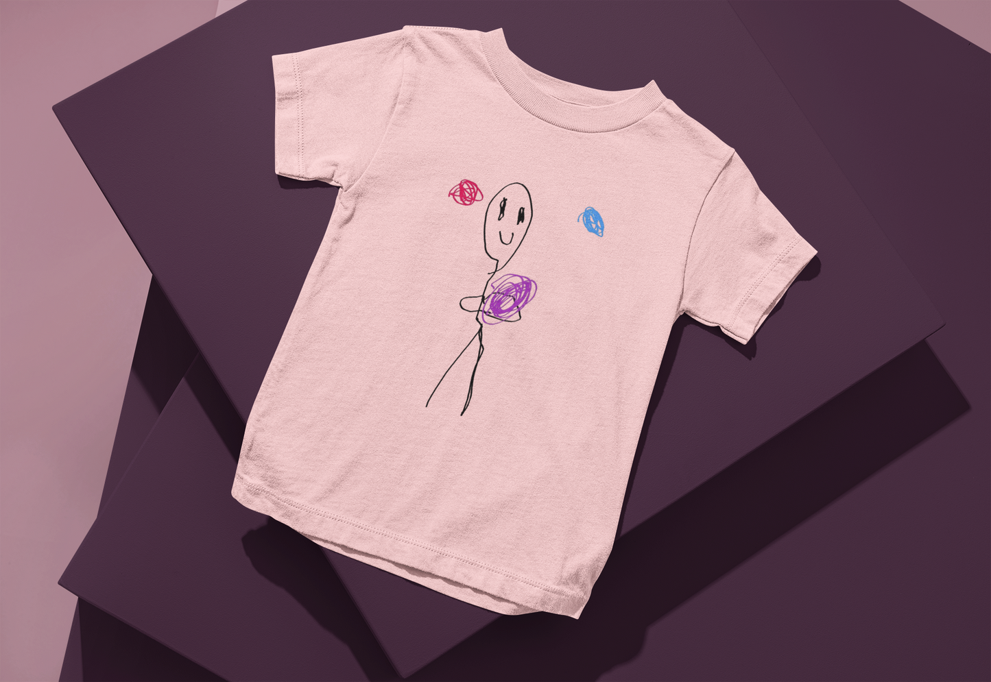 Smiley Scribble Youth Tee - Whimsical and Playful Original Design