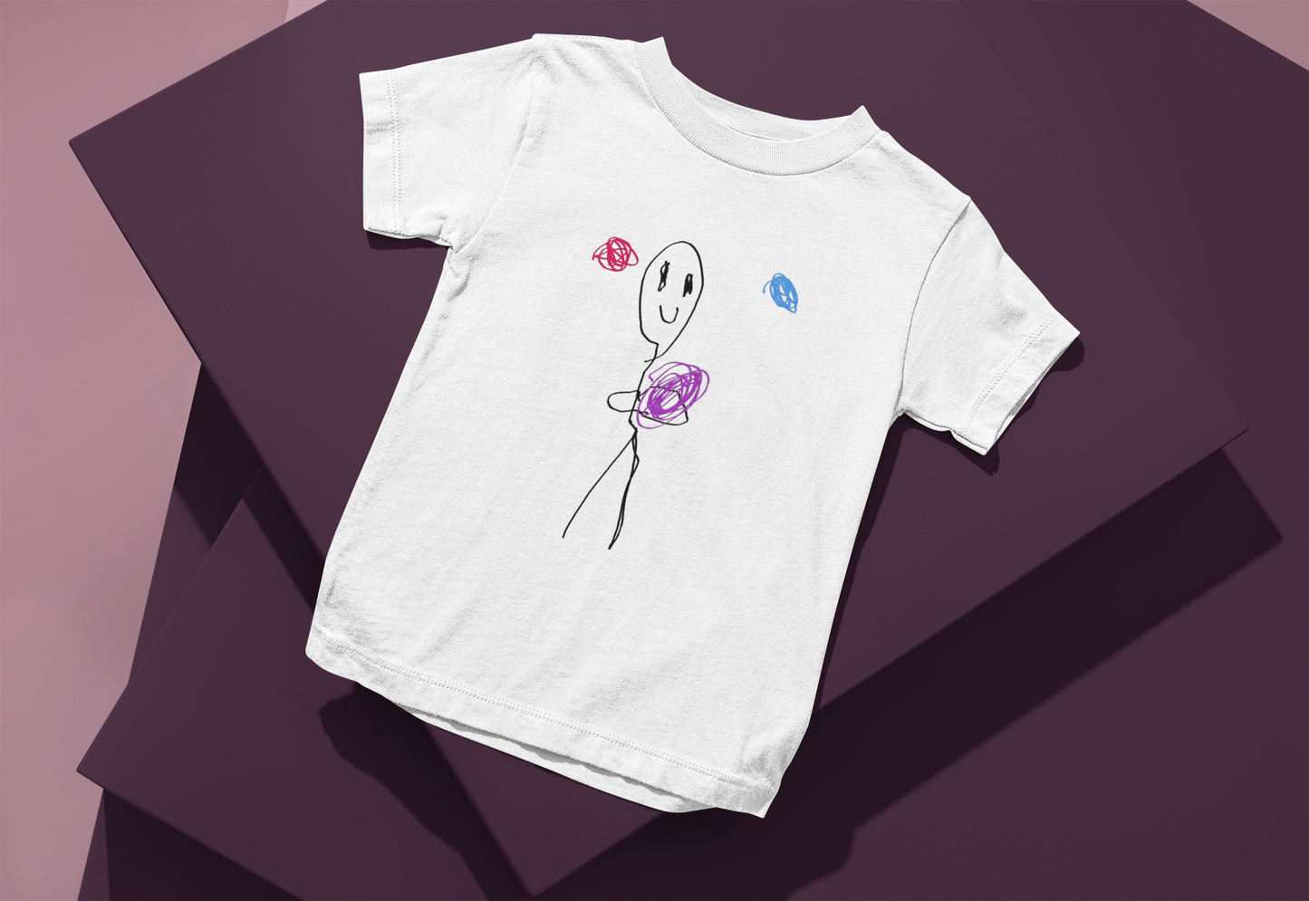 Smiley Scribble Youth Tee - Whimsical and Playful Original Design