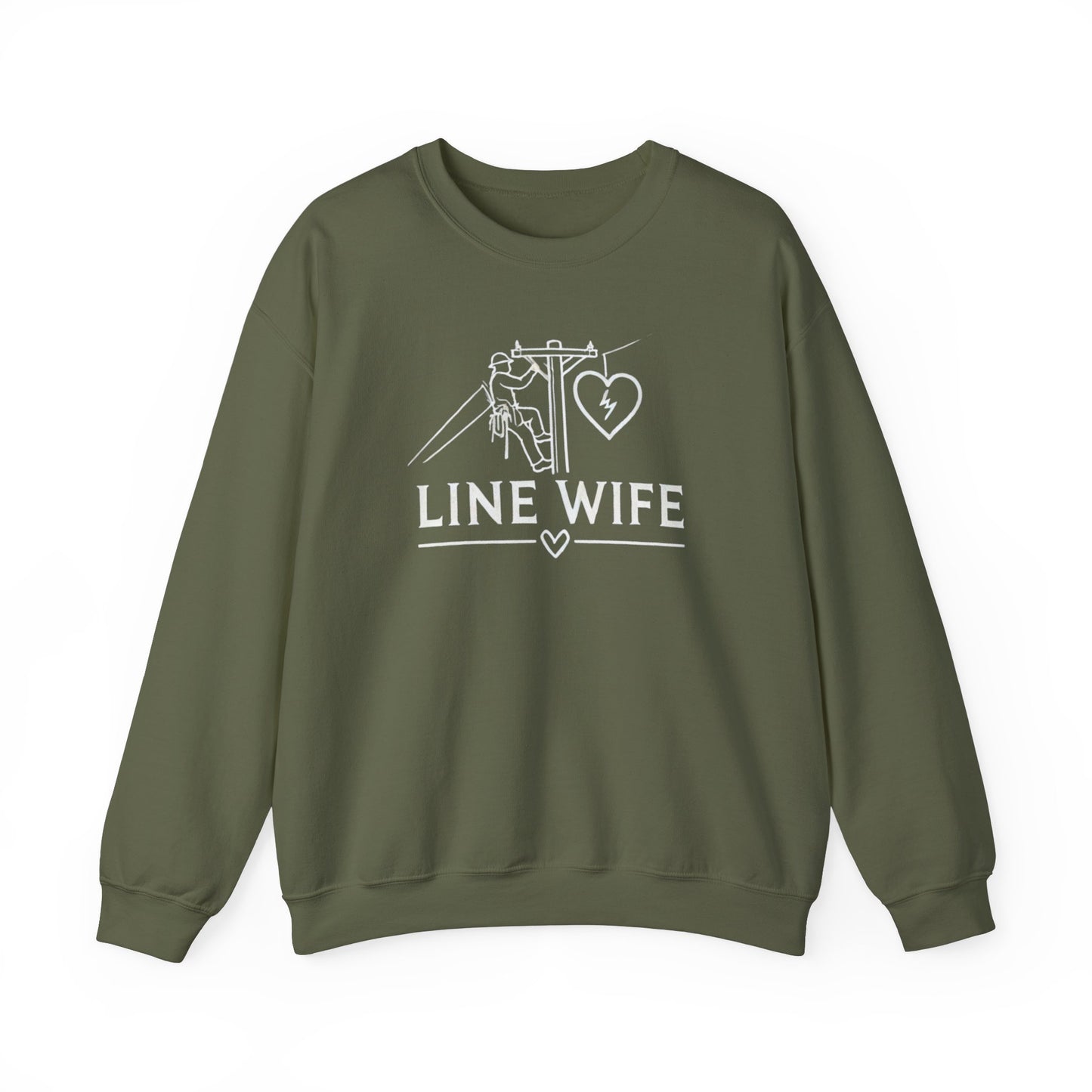 Lineman Linewife Graphic Crewneck Sweatshirt Lineman's Wife Sweatshirt Life of Lineman Sweatshirt Line Wife Sweatshirt