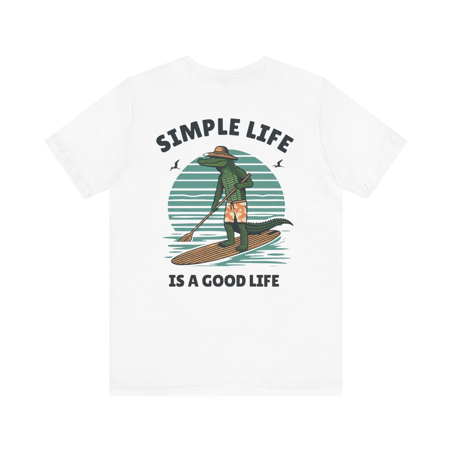 Livin the Simple Life Alligator Graphic Tee Vacation Shirt Beach Vibes Destination Shirt Great Gift Idea