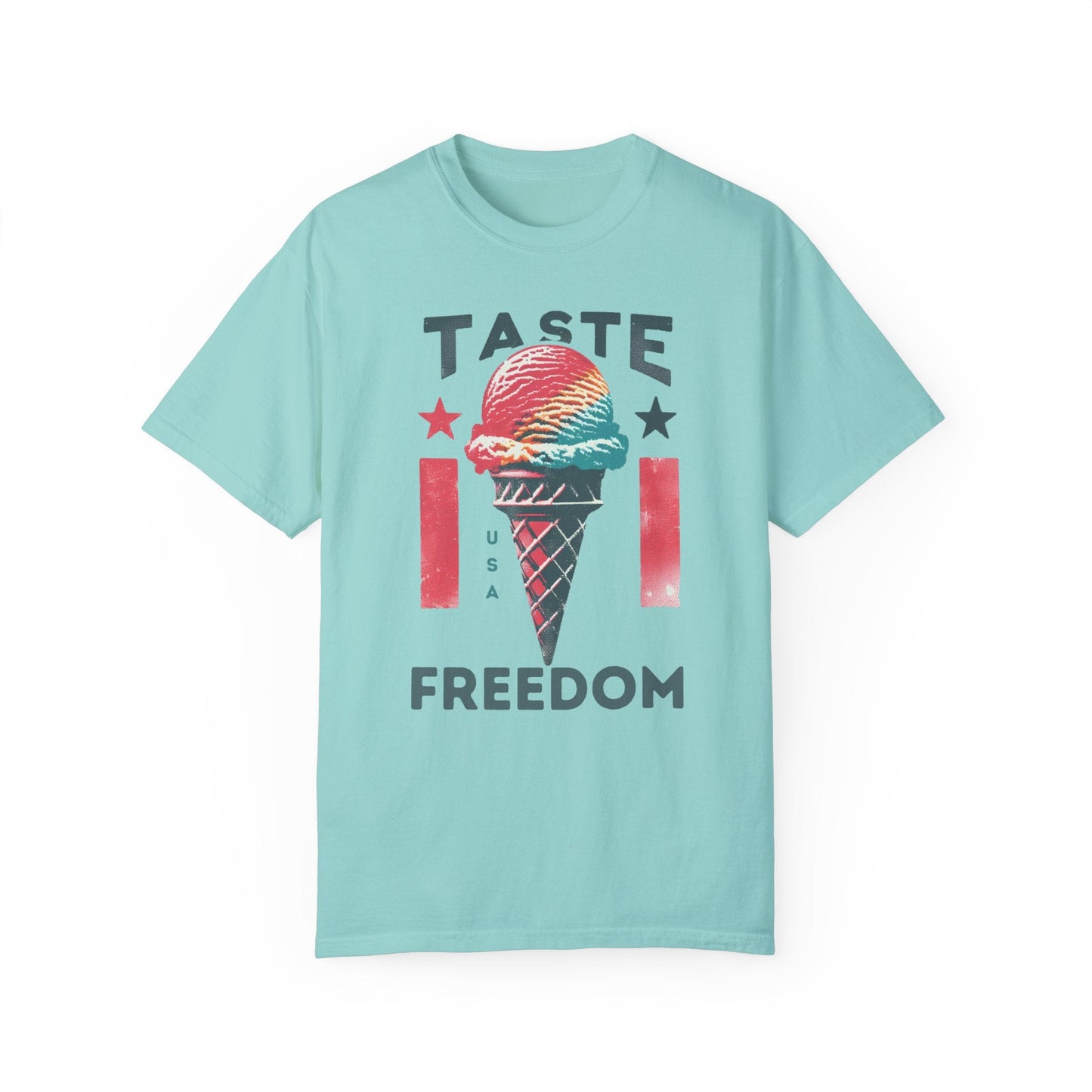 Patriotic Ice Cream Cone Tee - Show Your Spirit with Comfort Colors 1717 4th of July, Labor Day, Memorial Day