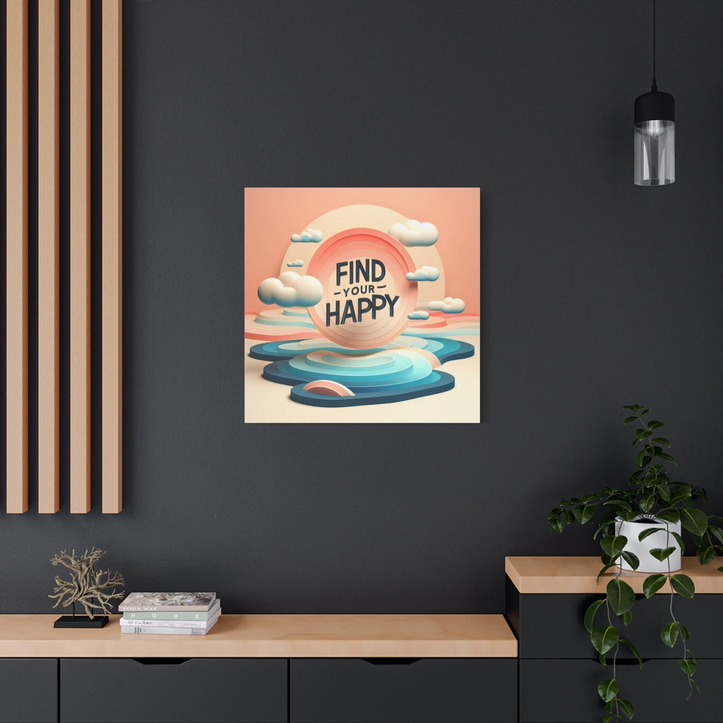 Find Your Happy Matte Canvas Picture, Stretched Great Gift, Sister Gift, Mom Gift, Daughter Gift, Mothers Day Gift