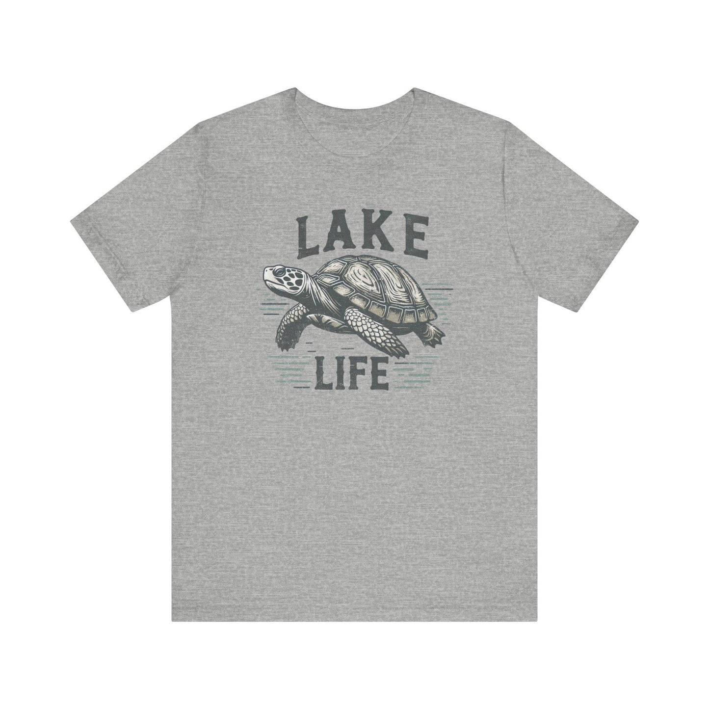 Living With The Turtle Lake Life Jersey Short Sleeve Tee - Soft Cotton Classic Nature Great Gift, Husband Gift, Wife Gift Fishing Shirt