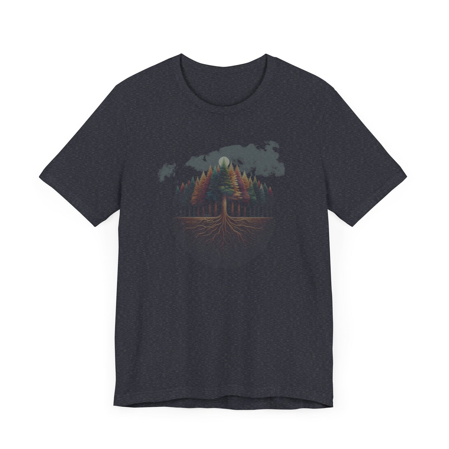 Nighttime Beauty Forest Tee | Soft Cotton Unisex Shirt Great Gift Outdoor Enthusiast Men Gift Women Gift Forest Tshirt