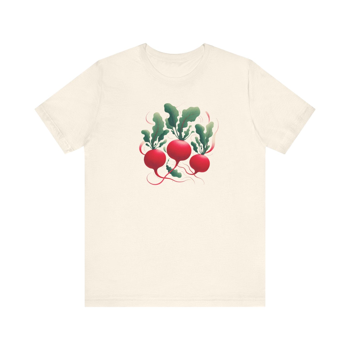 Radish Graphic Tee, Vegetable Screen Print Shirt, Clothing Foodie Gift Graphic Tshirt