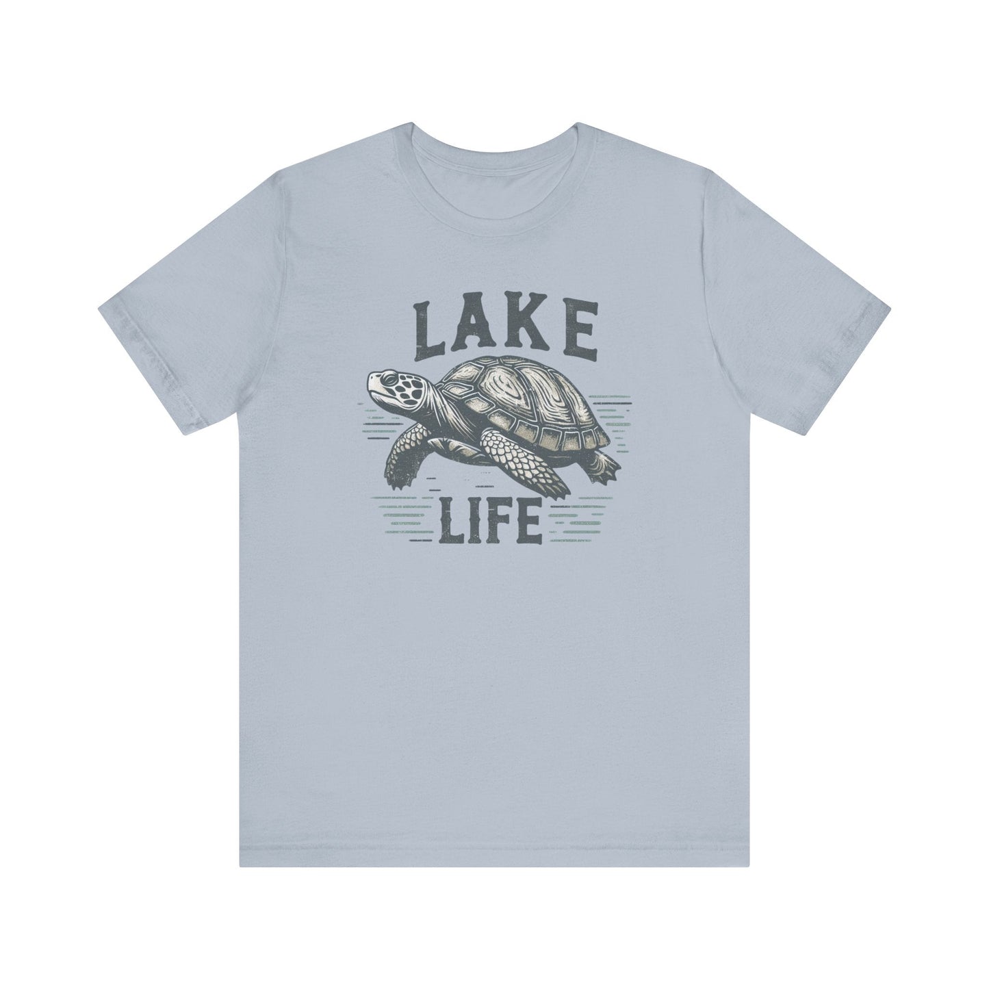 Living With The Turtle Lake Life Jersey Short Sleeve Tee - Soft Cotton Classic Nature Great Gift, Husband Gift, Wife Gift Fishing Shirt