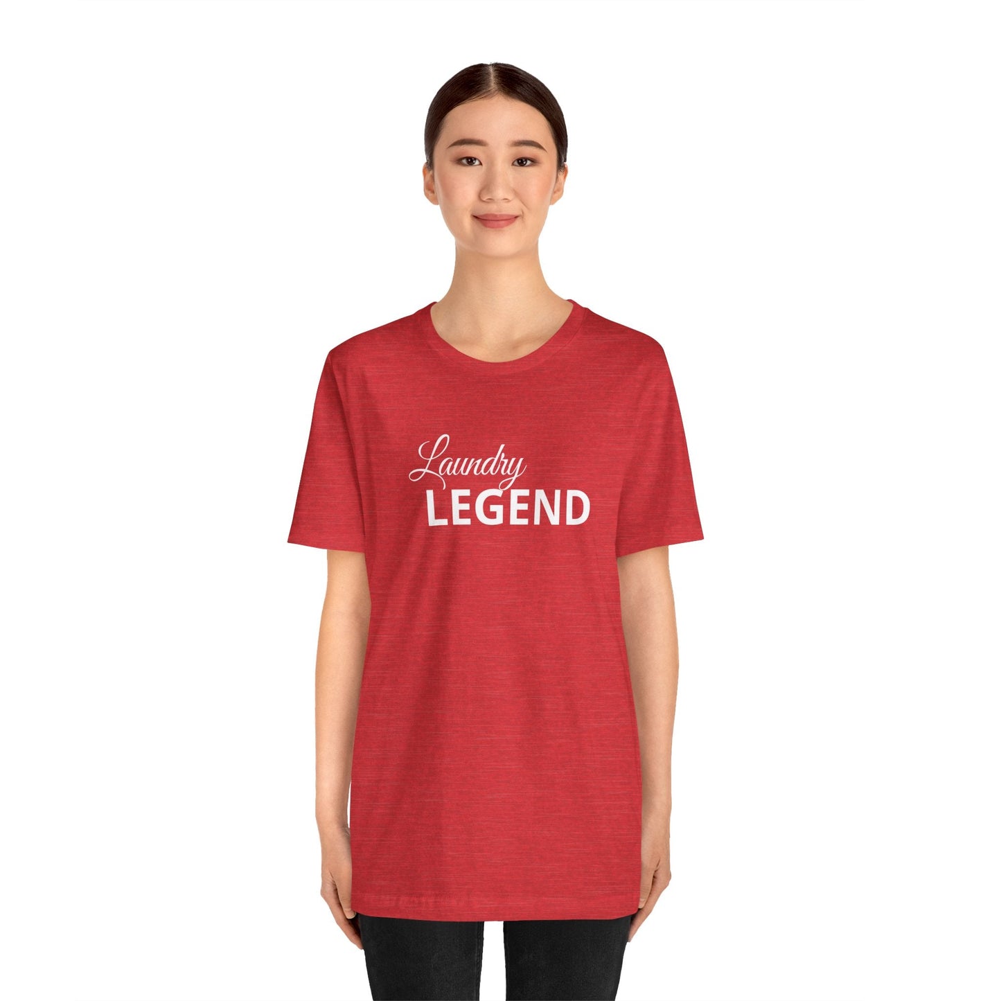 Laundry Legend Unisex Tee – Conquer the Fold in Style! Short Sleeve Cotton Crewneck Great Gift Idea a Little Humor Added to The Day