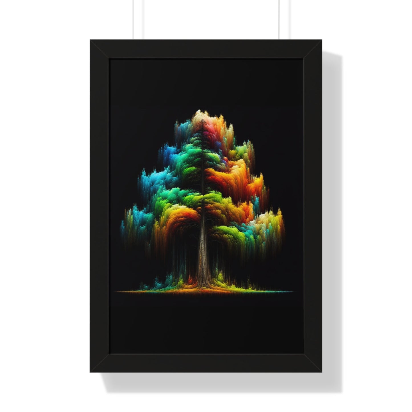 Colorful Tree Framed Vertical Poster | Premium Quality | Black Frame Great Gift, Outdoor Enthusiast, Husband Gift, Teacher Gift, Wife Gift