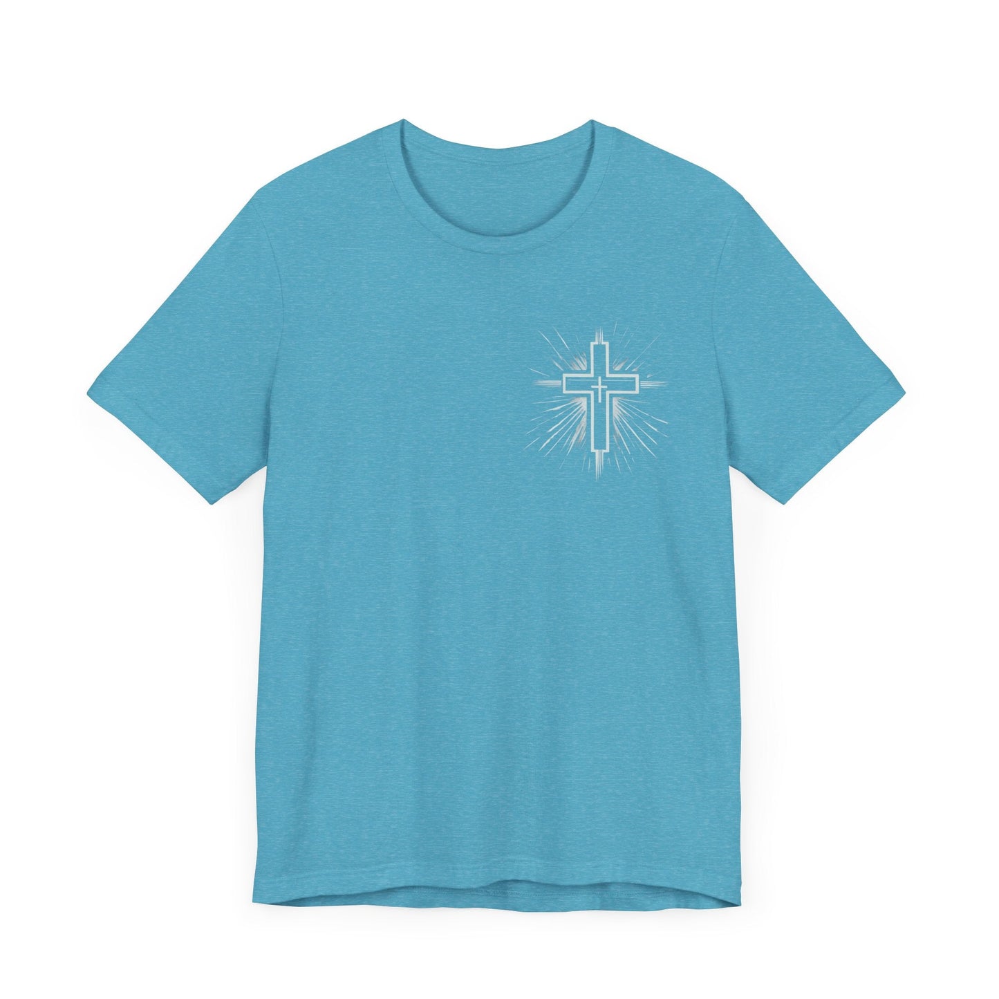 Classic Unisex Jersey Tee with Cross on the Chest: Comfortable & Stylish Tshirt