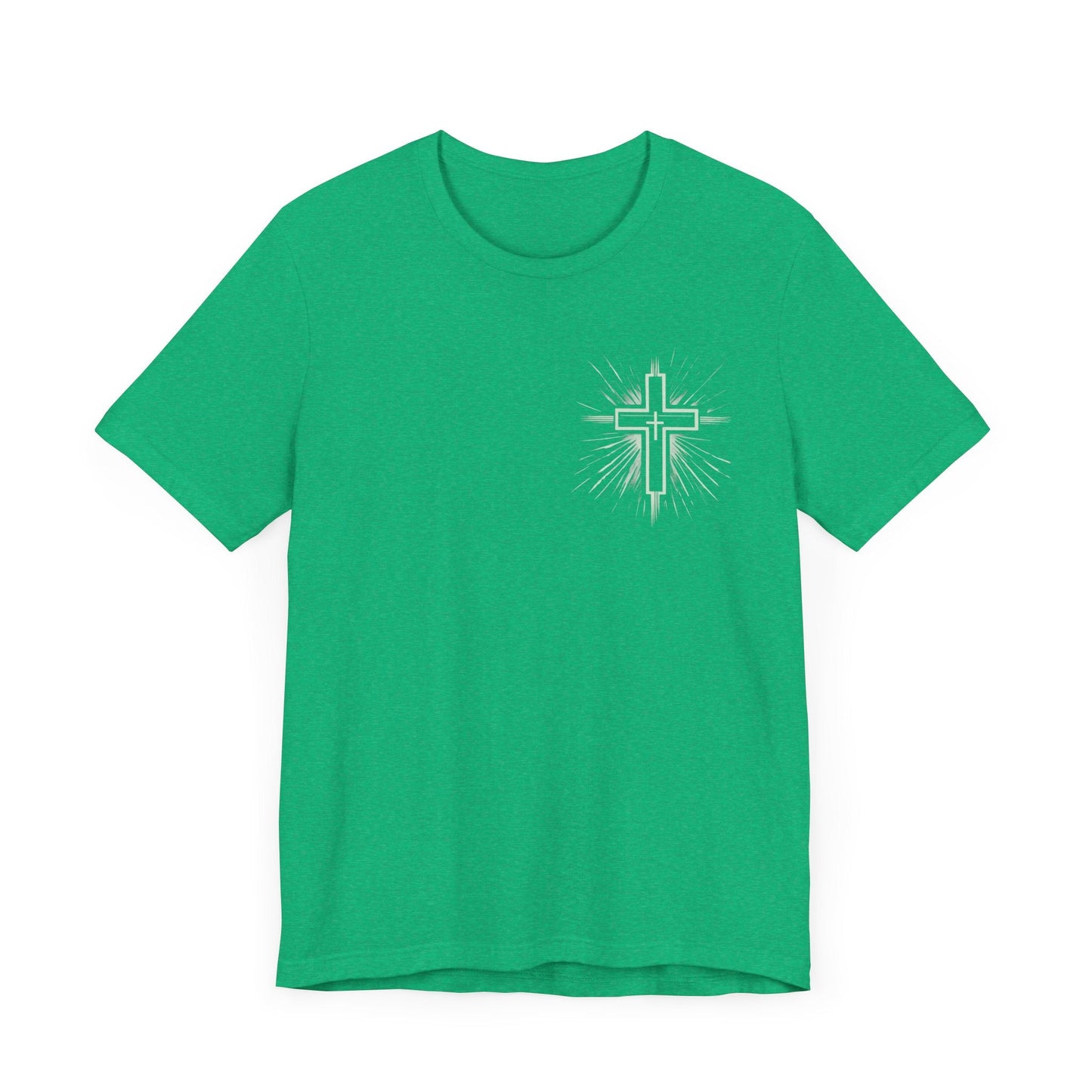 Classic Unisex Jersey Tee with Cross on the Chest: Comfortable & Stylish Tshirt