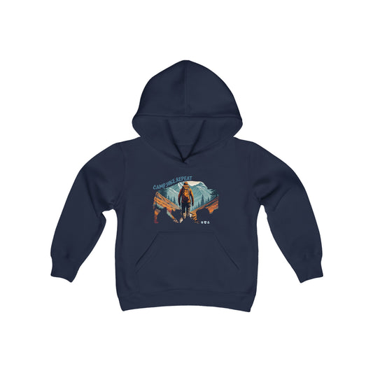 Camp. Hike. Repeat." Kids Hoodie  Fun & Cozy for Little Adventurers