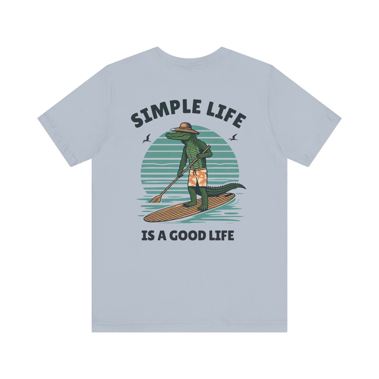 Livin the Simple Life Alligator Graphic Tee Vacation Shirt Beach Vibes Destination Shirt Great Gift Idea