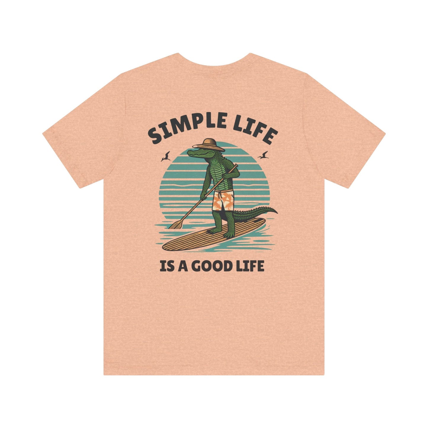 Livin the Simple Life Alligator Graphic Tee Vacation Shirt Beach Vibes Destination Shirt Great Gift Idea