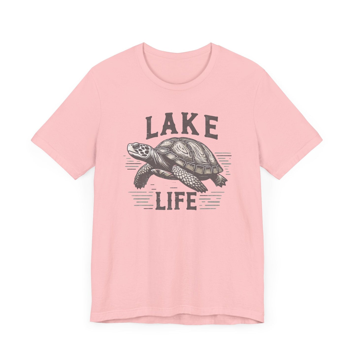 Living With The Turtle Lake Life Jersey Short Sleeve Tee - Soft Cotton Classic Nature Great Gift, Husband Gift, Wife Gift Fishing Shirt