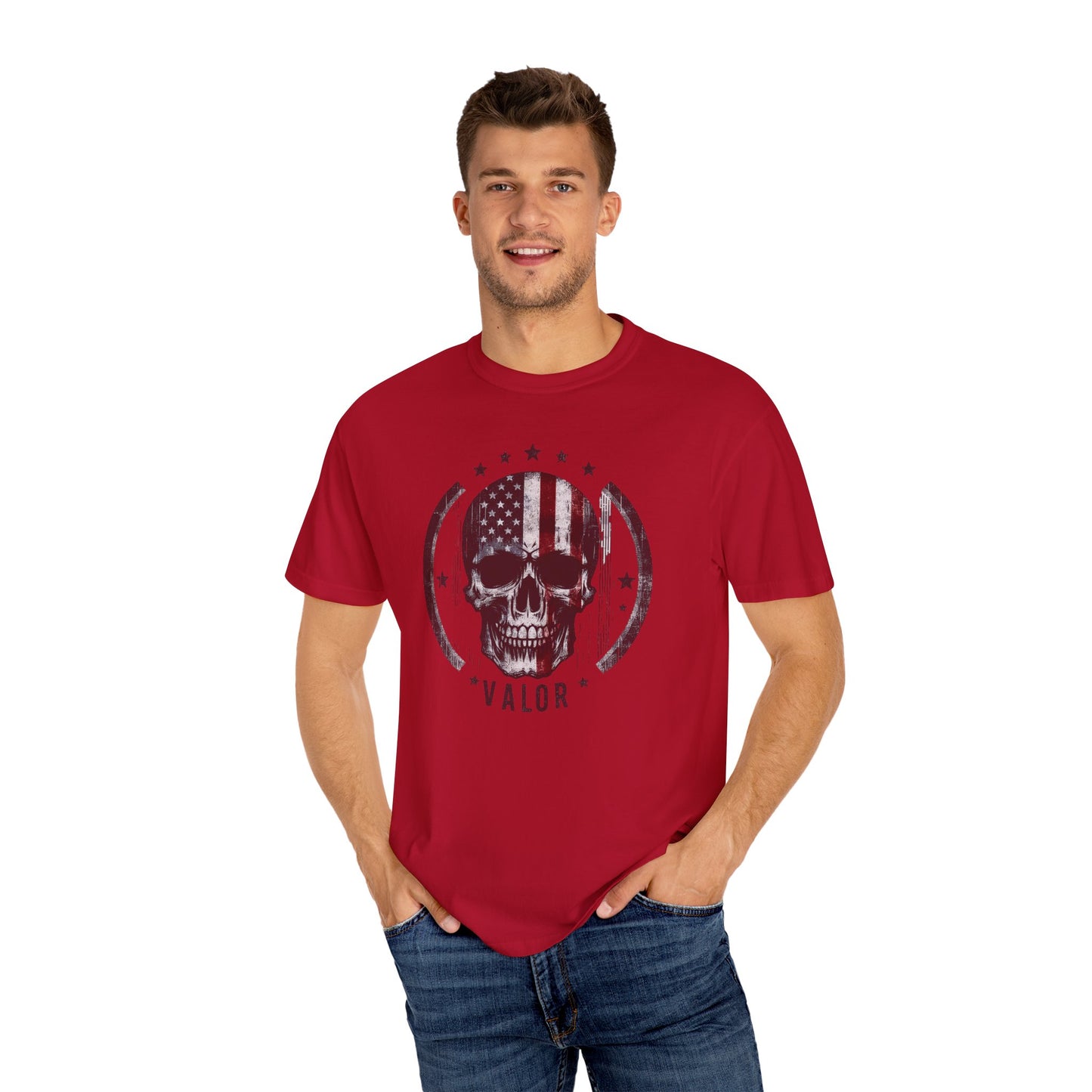 Valor Skull T-Shirt  Unleash Your Inner Warrior with Bold Style