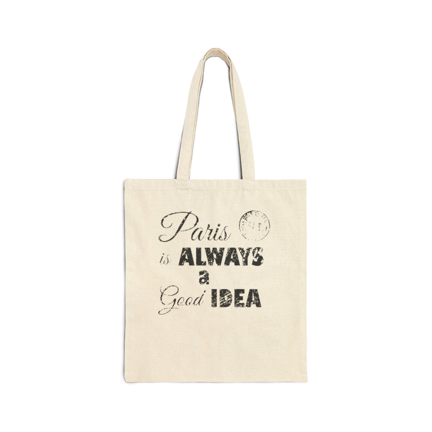 Parisian Dreams Cotton Canvas Tote Bag Great Gift, Beach Bag, Shopping Bag, Reusable Bag, Mom Gift, Sister Gift, Daughter Gift