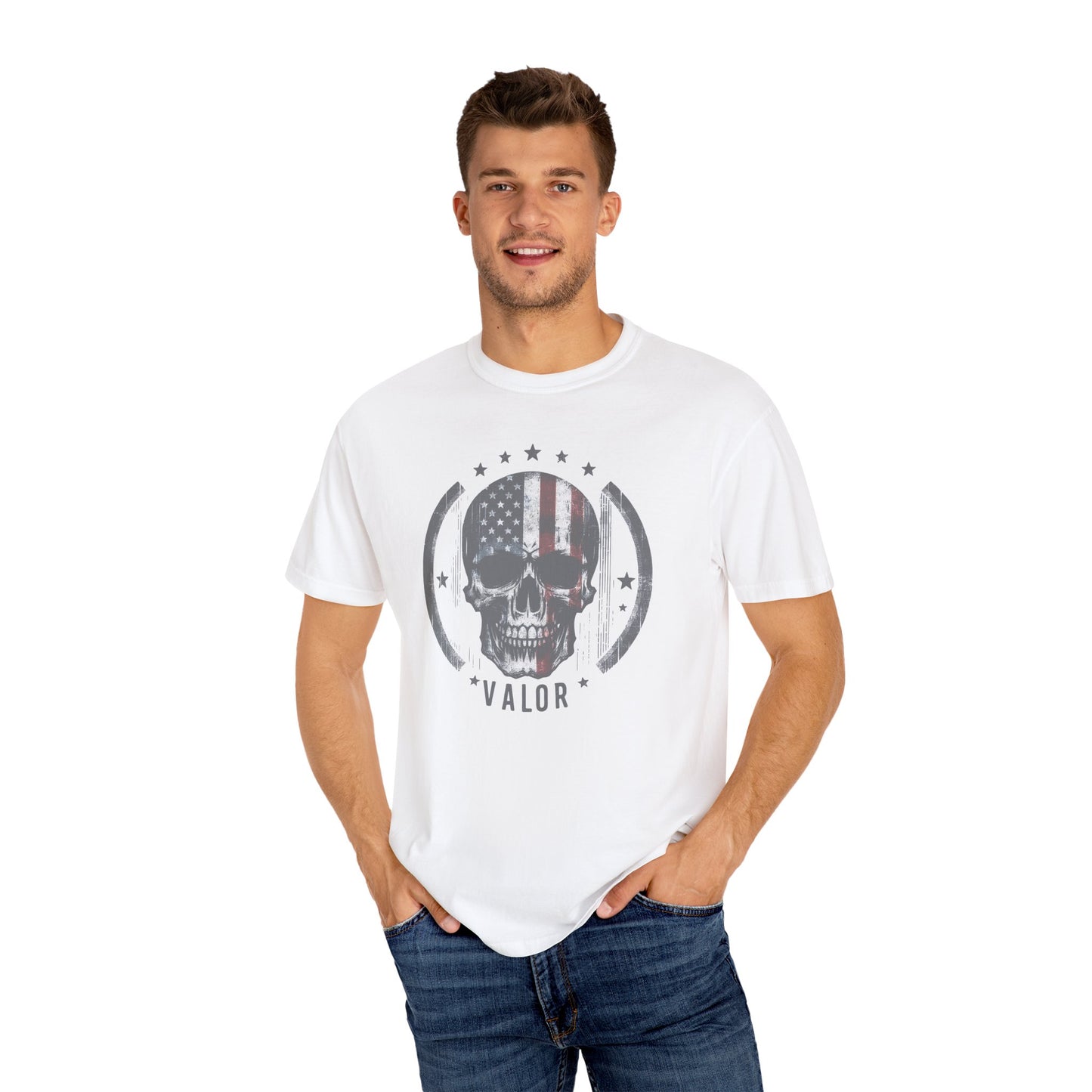 Valor Skull T-Shirt  Unleash Your Inner Warrior with Bold Style