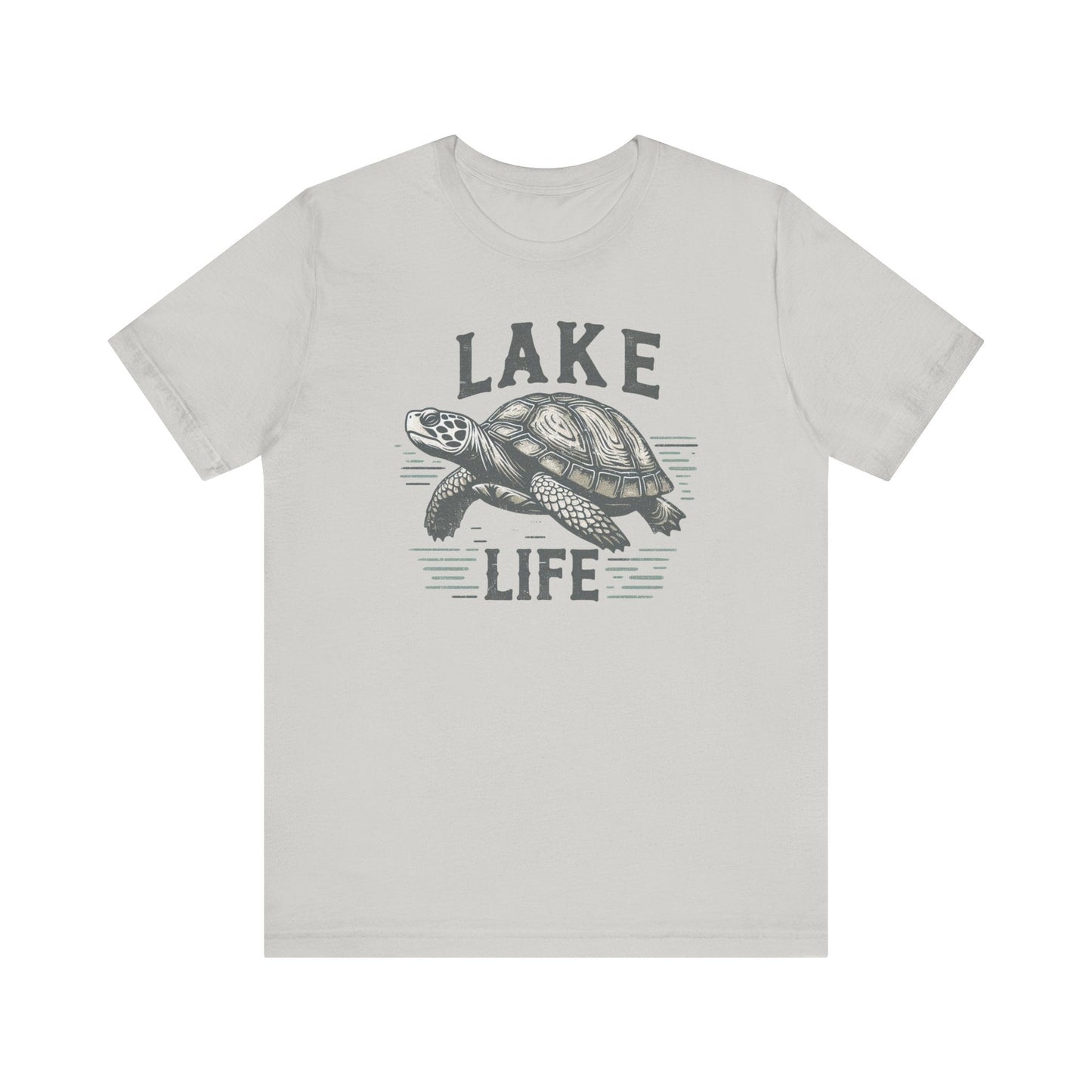 Living With The Turtle Lake Life Jersey Short Sleeve Tee - Soft Cotton Classic Nature Great Gift, Husband Gift, Wife Gift Fishing Shirt