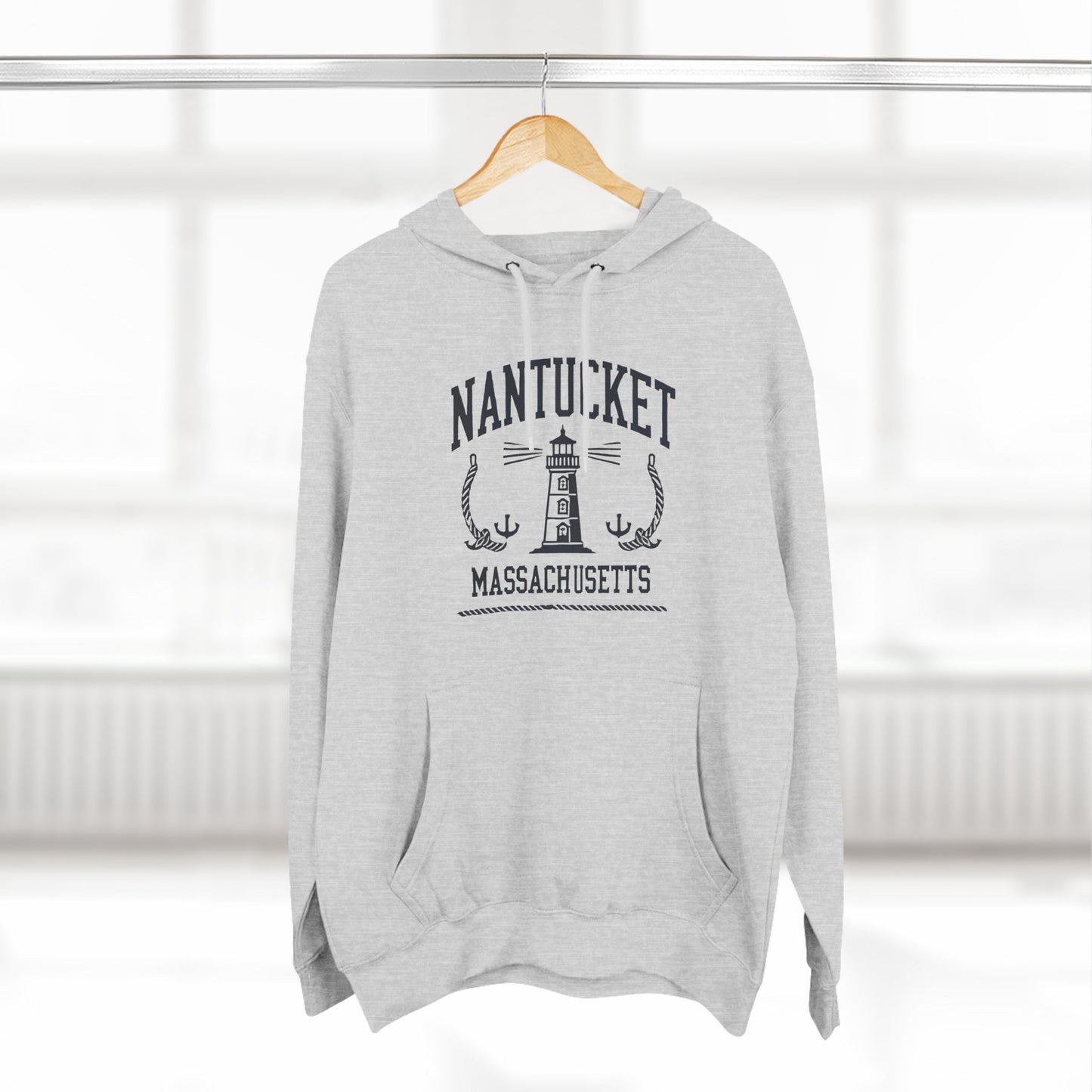 Nantucket Massachusetts Graphic Sweatshirt Coastal-Inspired Pullover