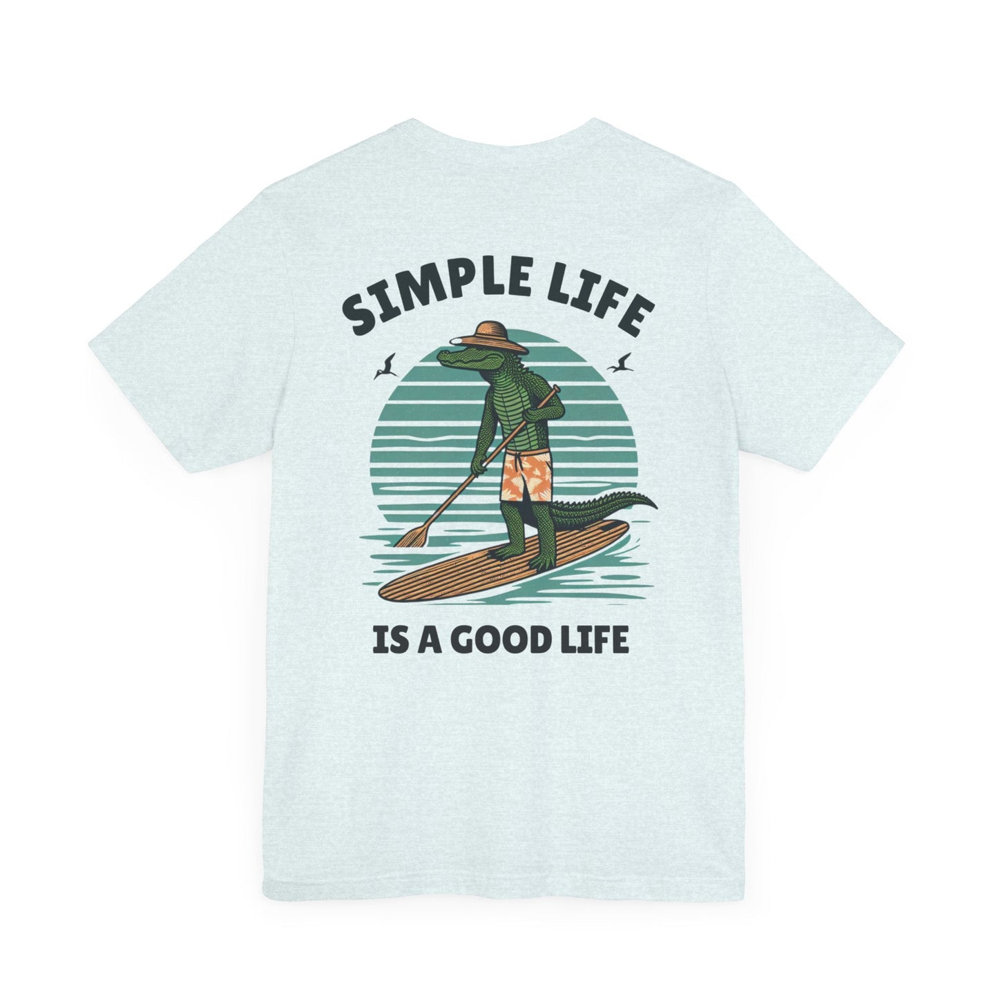 Livin the Simple Life Alligator Graphic Tee Vacation Shirt Beach Vibes Destination Shirt Great Gift Idea