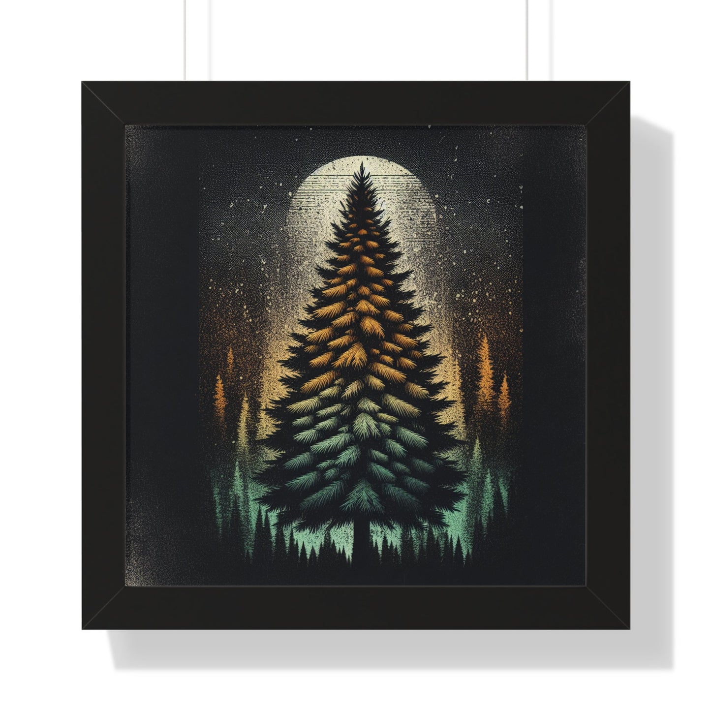 Colorful Tree Framed Vertical Poster | Premium Quality | Black Frame Great Gift, Outdoor Enthusiast, Husband Gift, Teacher Gift, Wife Gift