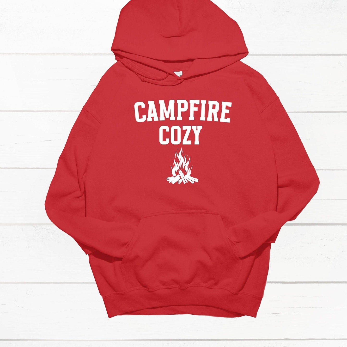 Campfire Life Cozy Camping Graphic Long Sleeve Pullover Hoodie Sweatshirt Mothers Day Gift Daughter Gift Bonfire Sweatshirt Camping Trip