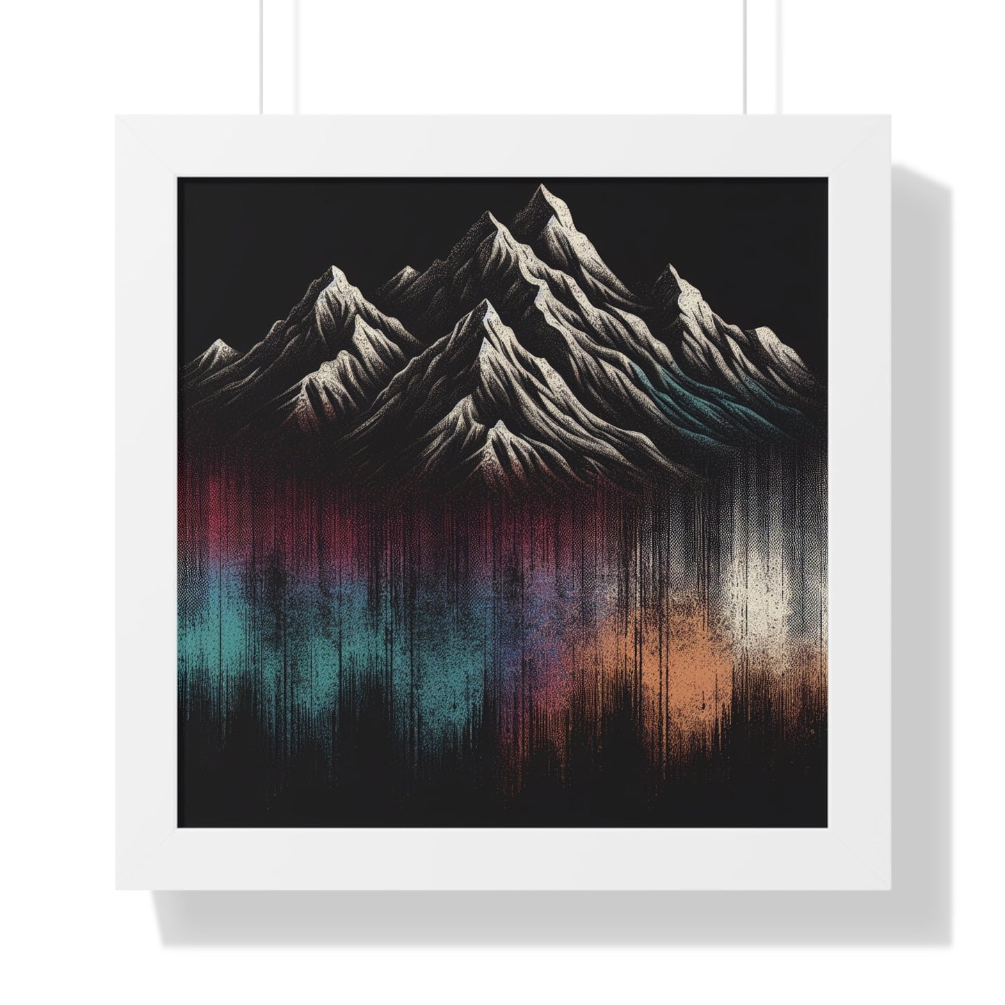 Colorful Mountain Framed Vertical Poster Premium Quality Black Frame Great Gift, Outdoor Enthusiast, Husband Gift, Teacher Gift, Wife Gift