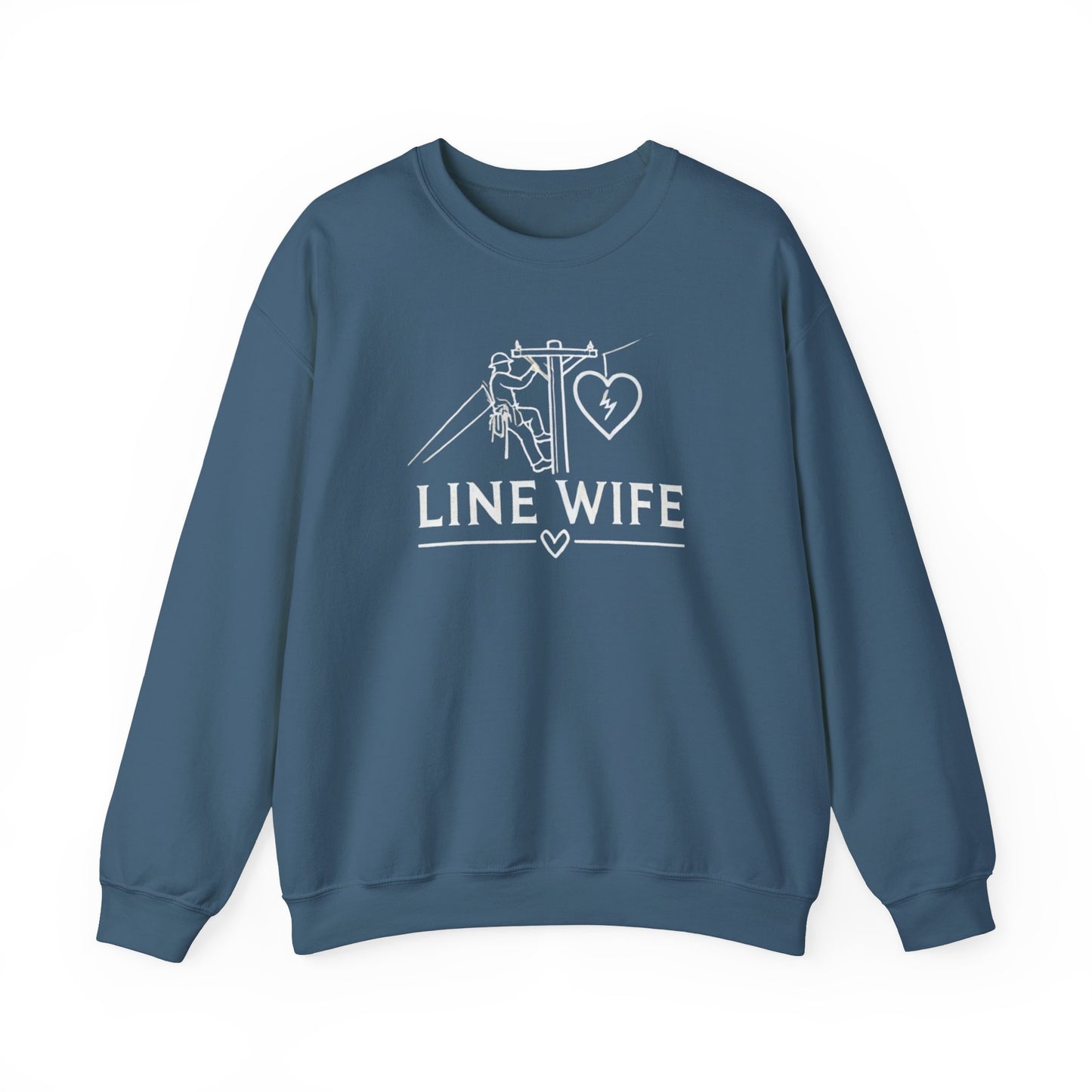 Lineman Linewife Graphic Crewneck Sweatshirt Lineman's Wife Sweatshirt Life of Lineman Sweatshirt Line Wife Sweatshirt