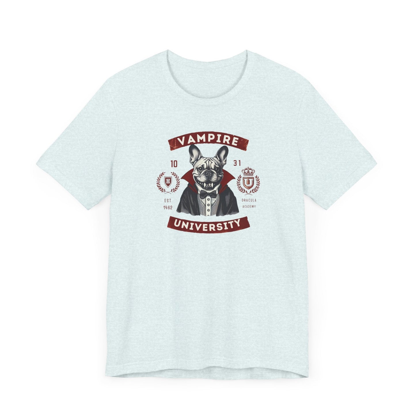 Dracula's Pup French Bulldog at Vampire University Tshirt Halloween Tshirt Vampire Tshirt Halloween Tee Great Gift Idea