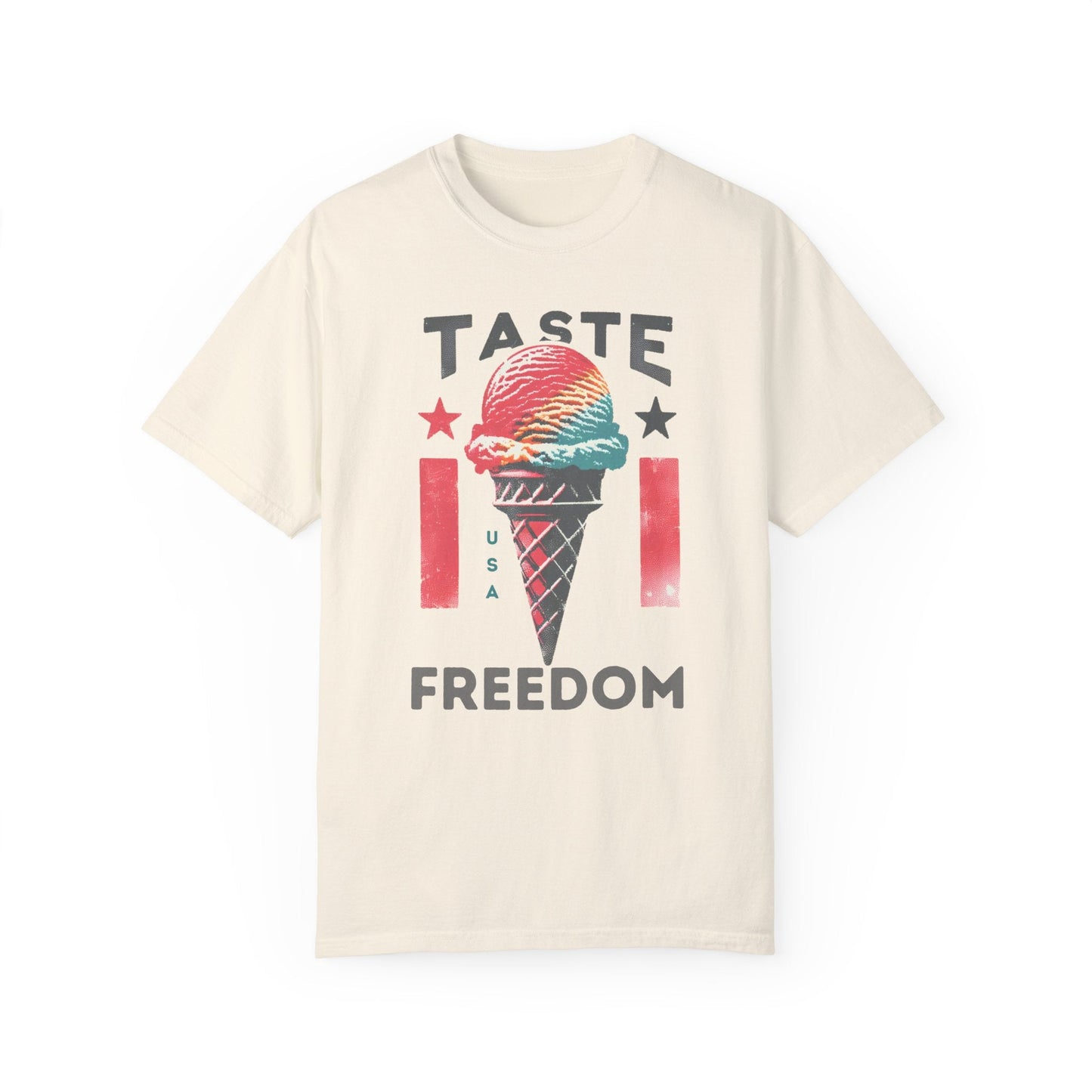 Patriotic Ice Cream Cone Tee - Show Your Spirit with Comfort Colors 1717 4th of July, Labor Day, Memorial Day