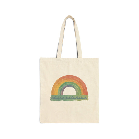 Chase Rainbows Cotton Canvas Tote Bag: Stylish and Sustainable Carry-All Great Gift, Mom Gift, Sister Gift, Girlfriend Gift