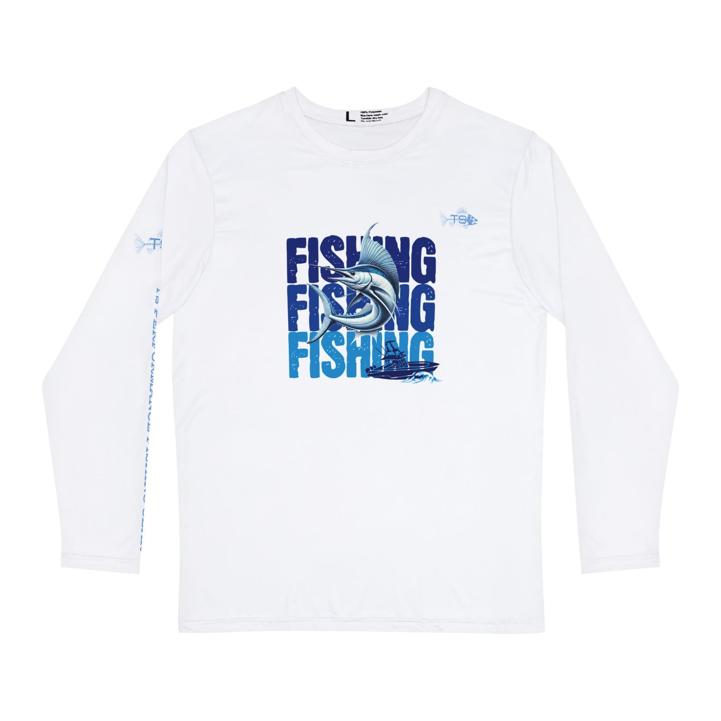 TS Sport Fishing Unisex Long Sleeve Performance Shirt, 100% Polyester, Moisture-Wicking Activewear.