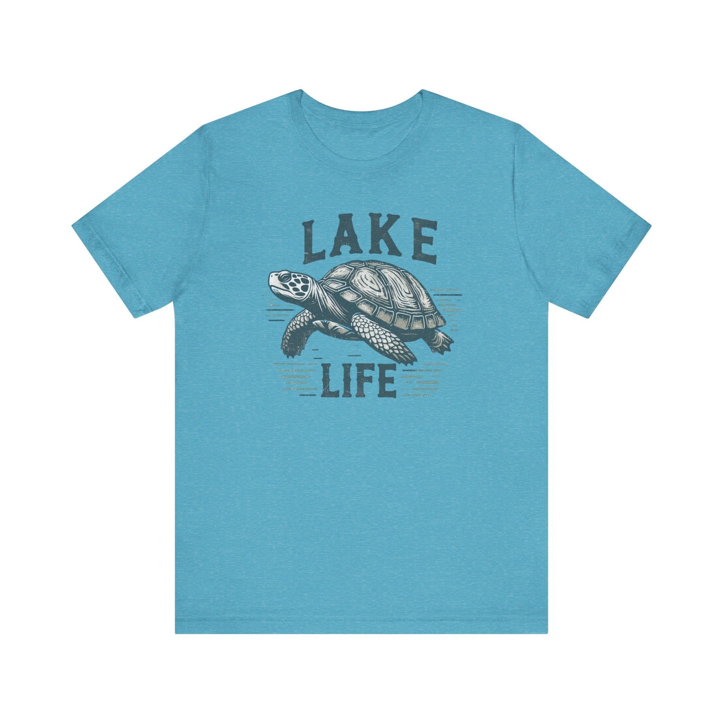 Living With The Turtle Lake Life Jersey Short Sleeve Tee - Soft Cotton Classic Nature Great Gift, Husband Gift, Wife Gift Fishing Shirt