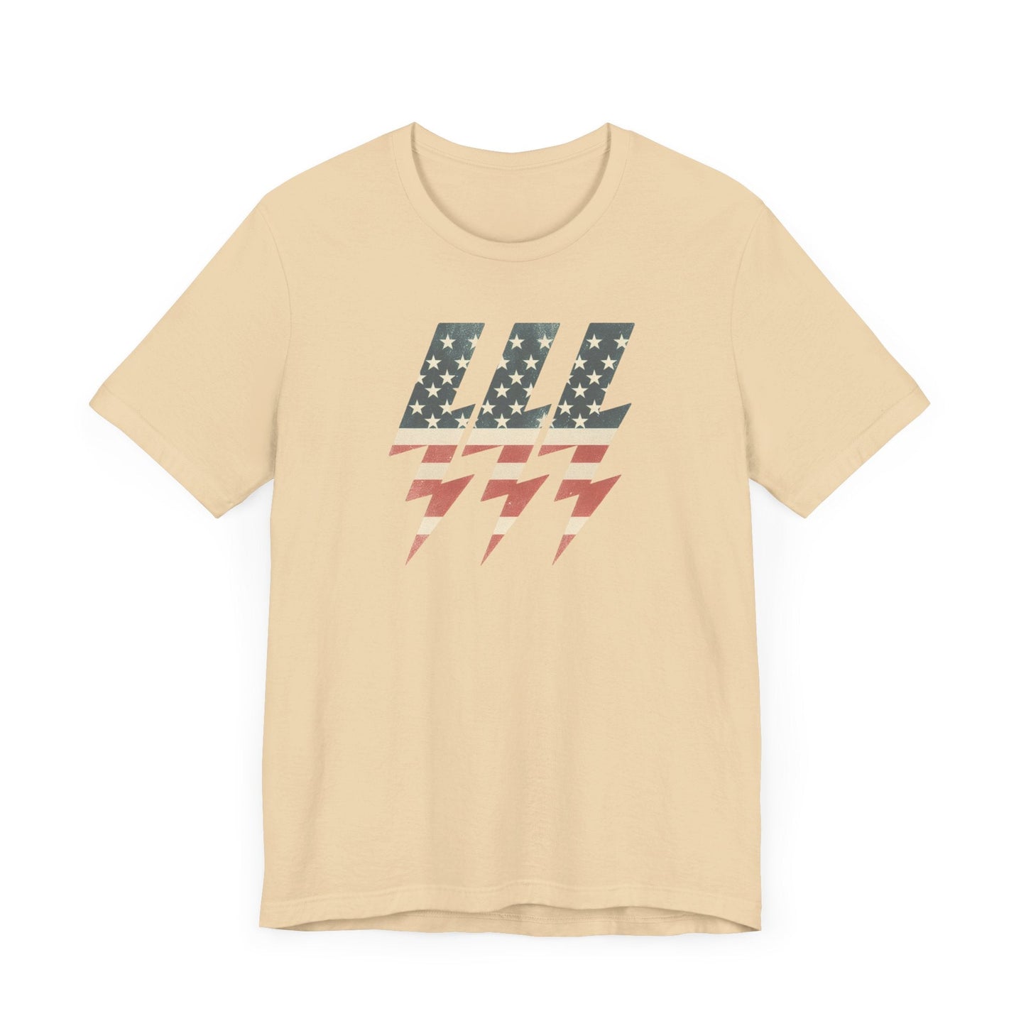 Power of Freedom Patriotic Lightning Bolt T-Shirt | Classic Unisex Fit 4th of July, Memorial Day, Labor Day, Great Gift