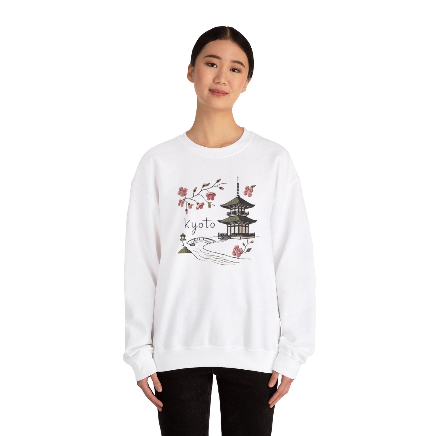 Beautiful Kyoto Heavy Blend Crewneck Sweatshirt Travel Destination Vacation Shirt Comfy and Cozy